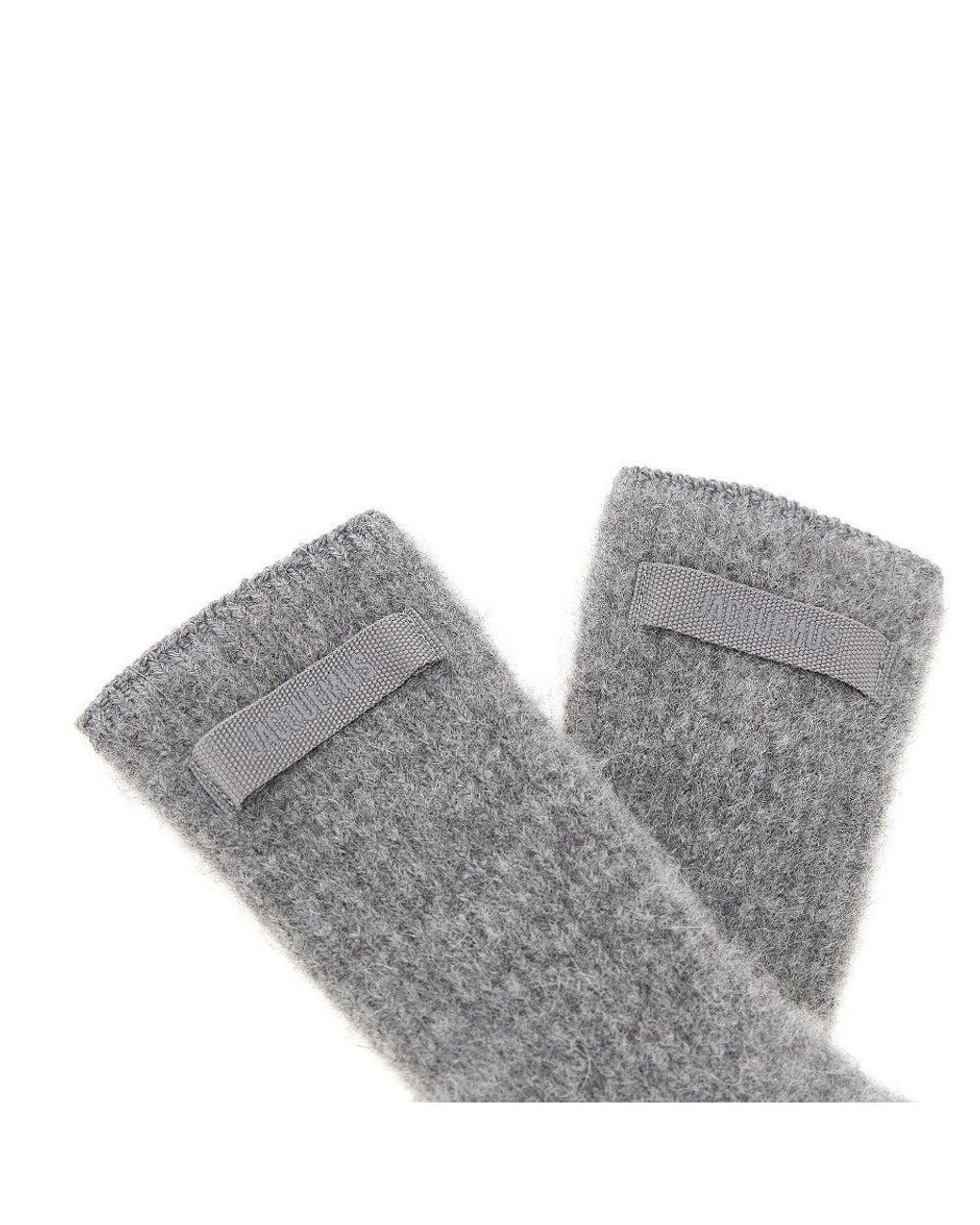 Jacquemus Gray 'Gros Grain' Alpaca Blend Gloves