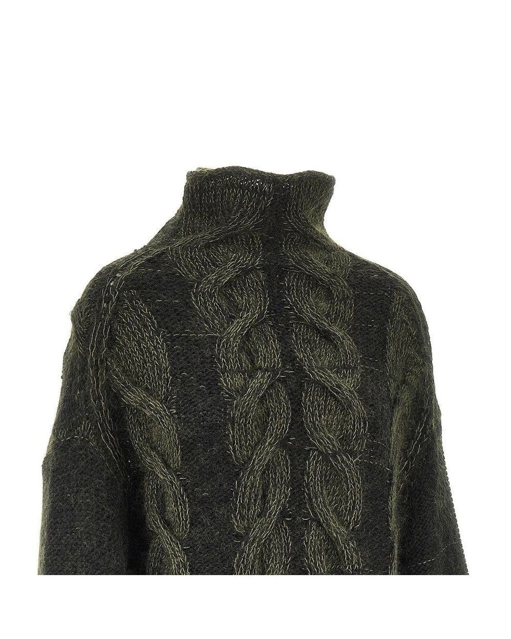 Khaite Black 'Nico' Cable-Knit Sweater
