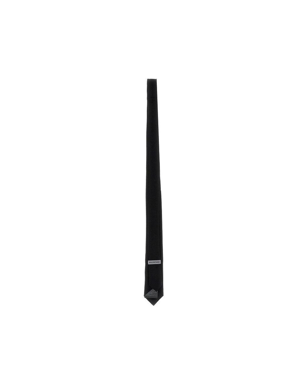 Balenciaga Black Wool And Silk Necktie for men