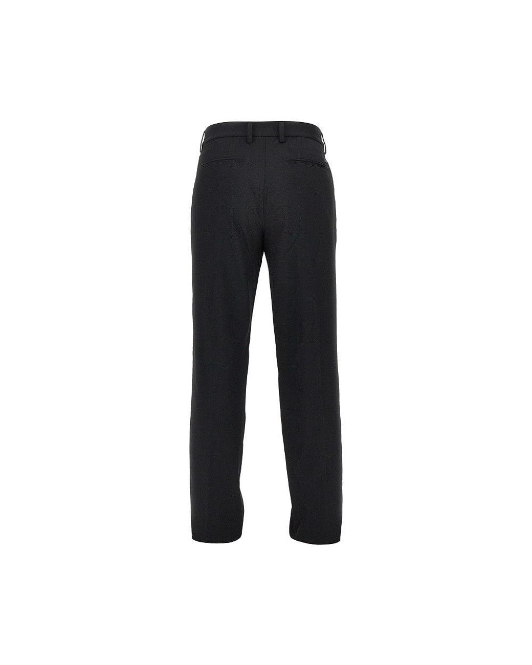 Emporio Armani Black Stretch Twill Chino Pants for men