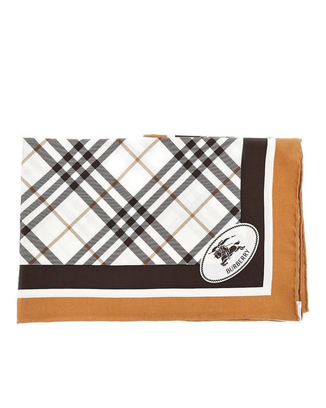 Burberry Metallic Check Silk Scarf