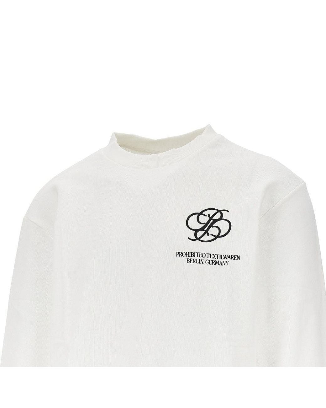 Prohibited White 'College Days' French Terry T-Shirt for men