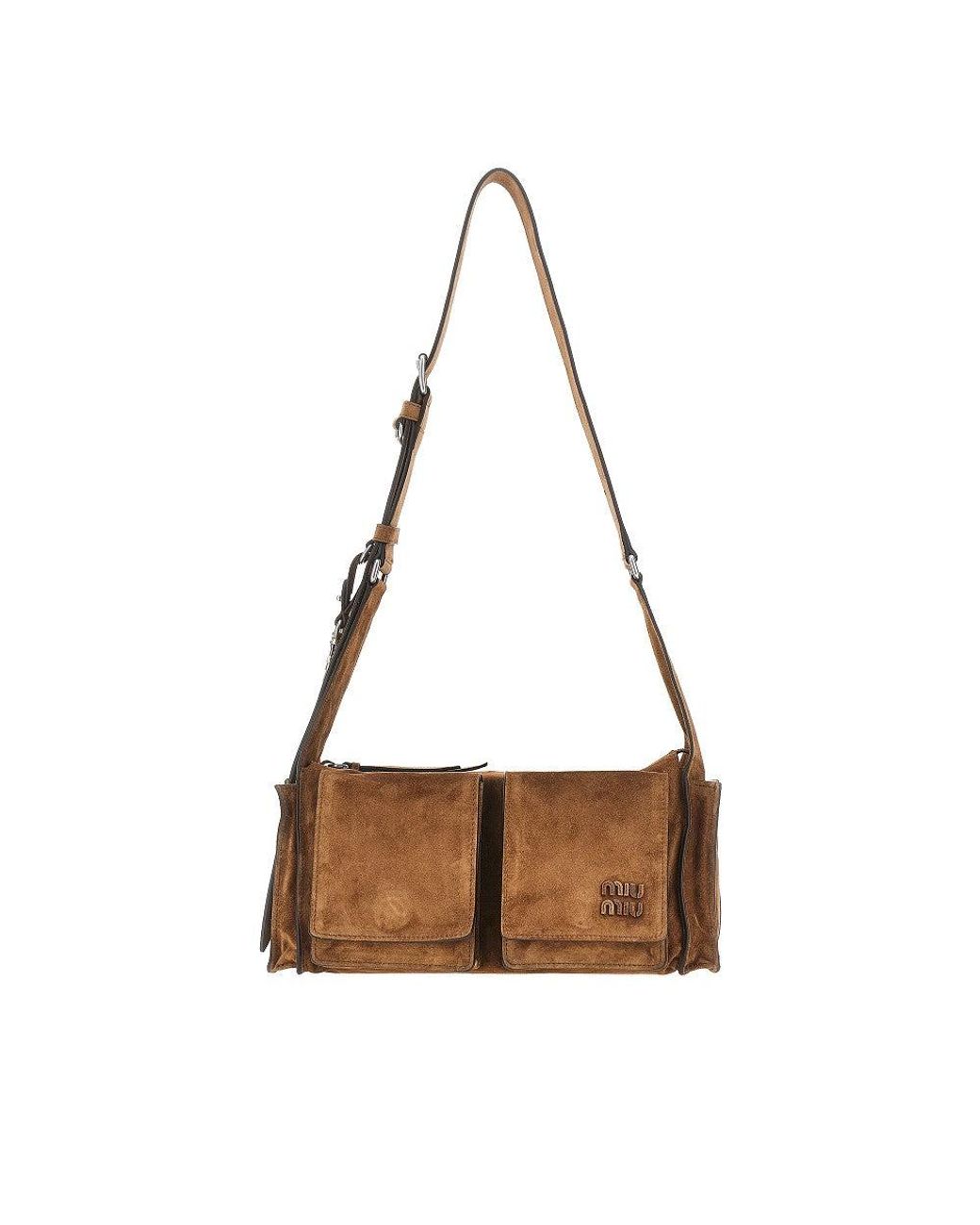 Borsa Utilitaire di Miu Miu in Brown