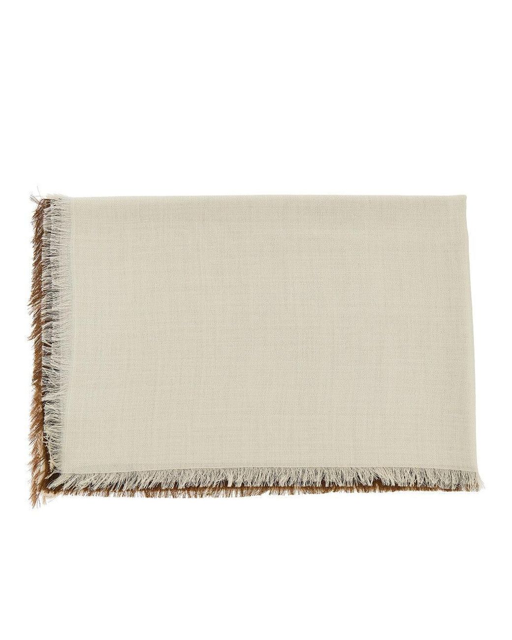 Loewe Natural Jacquard Wool And Silk Scarf