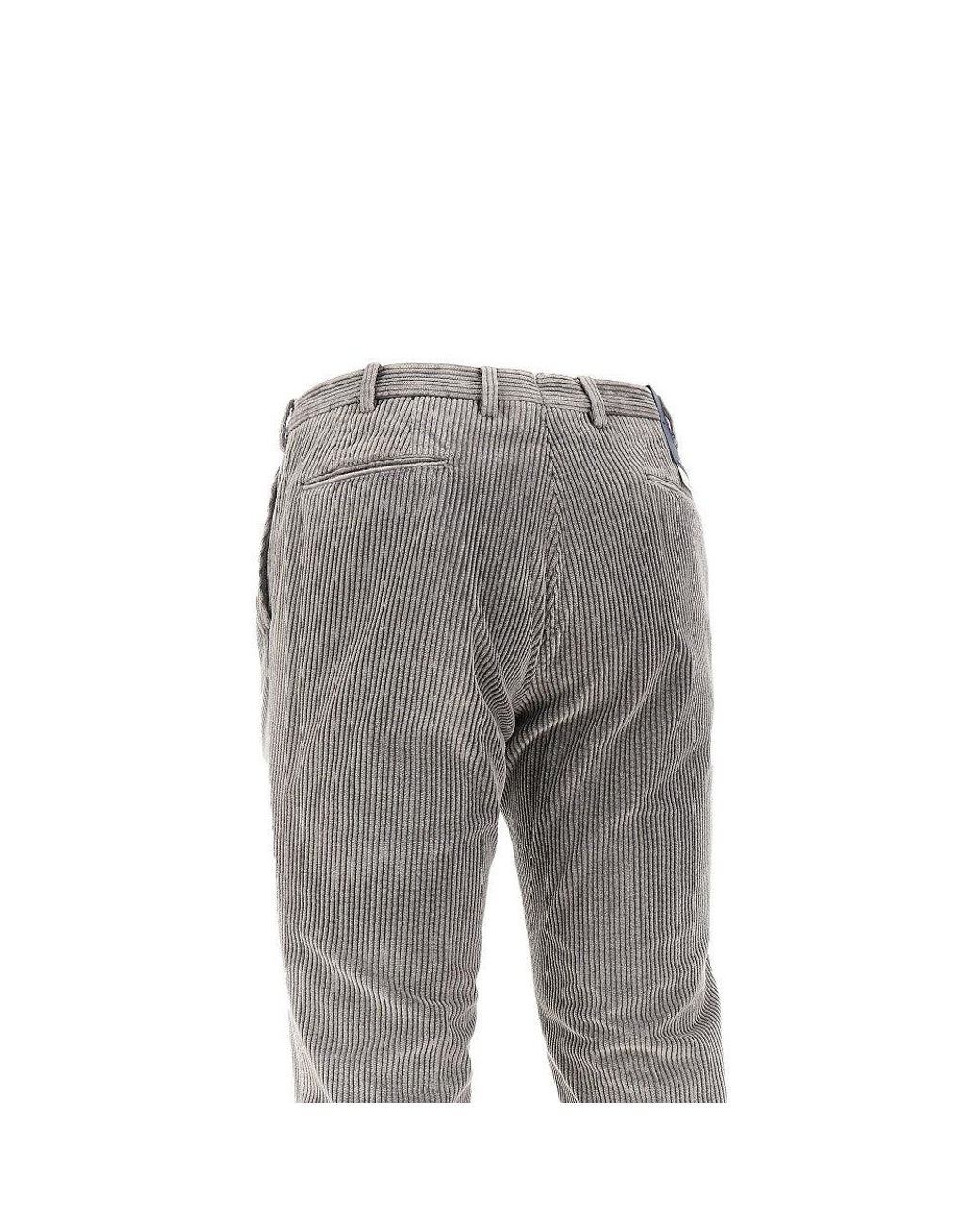 Santaniello Gray 'Evoluto' Corduroy Pants for men