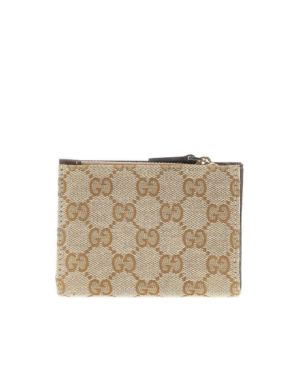 Gucci Metallic Gg Canvas Bi-Fold Wallet With Horsebit