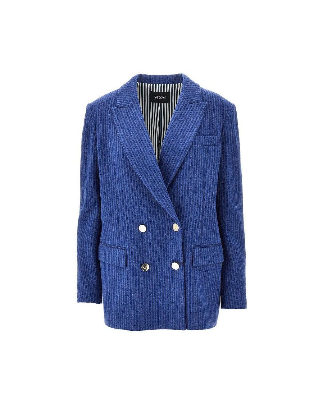 VI TO VI Blue 'Move' Corduroy Jacket