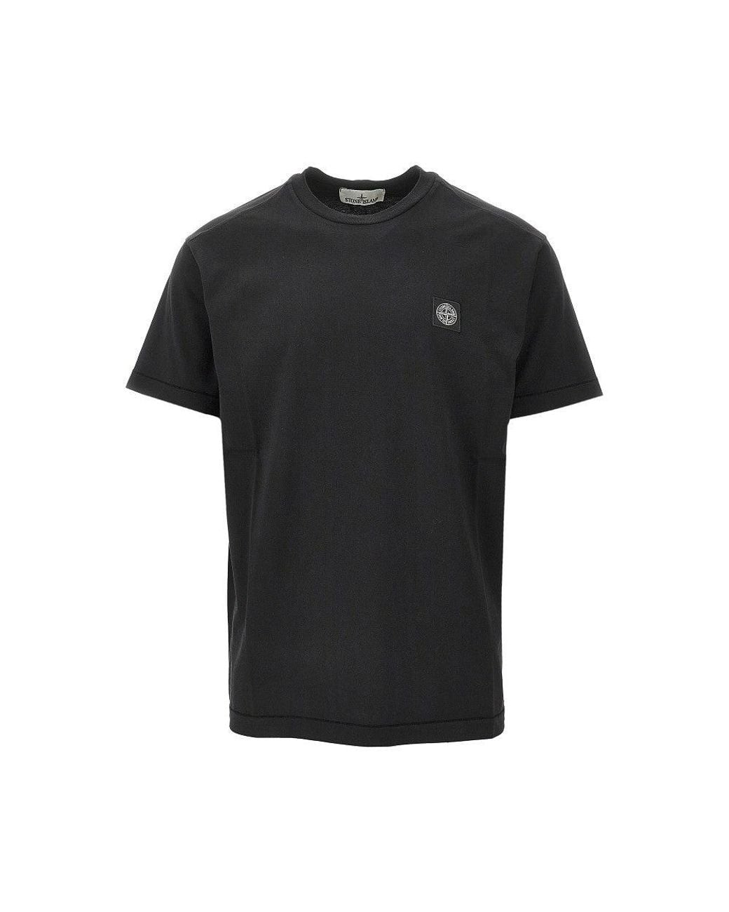 Stone Island Black Patch Logo T-Shirt for men