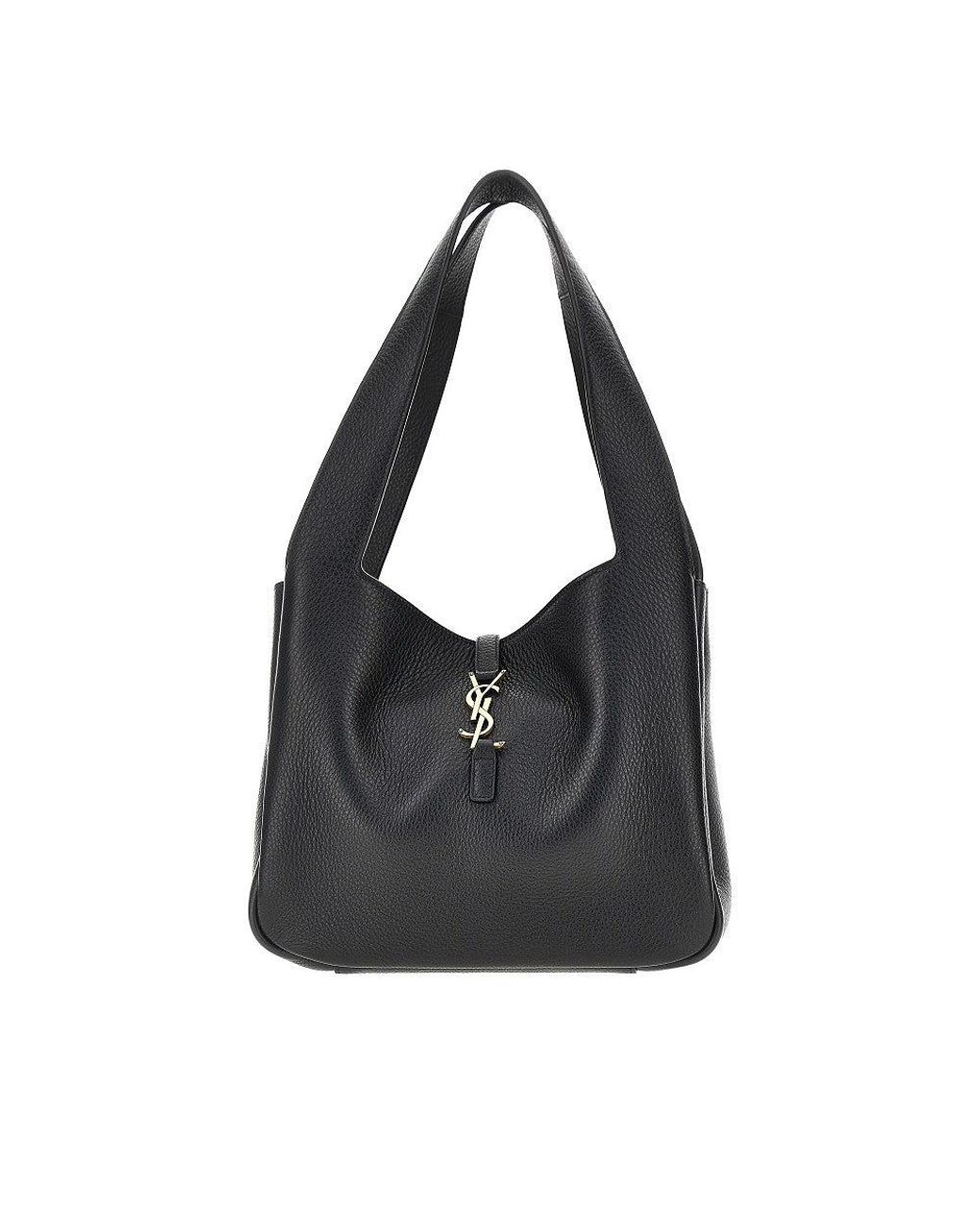Saint Laurent Black Grained Leather Small 'Le 5 À 7' Bag