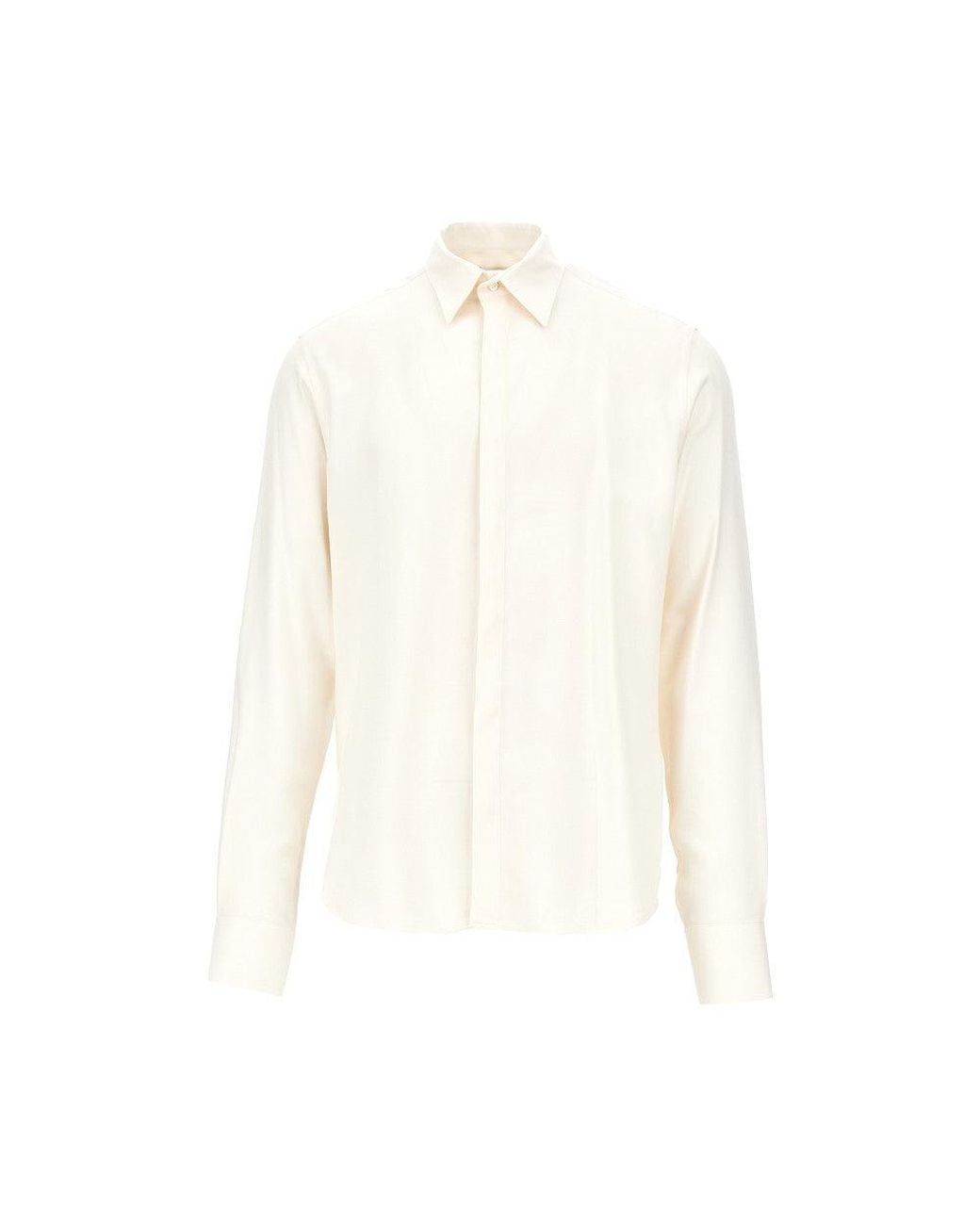 MARSĒM White Viscose Twill Shirt for men