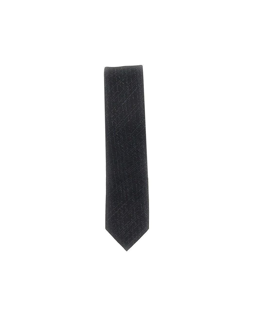 Emporio Armani Black Jacquard Silk Necktie for men