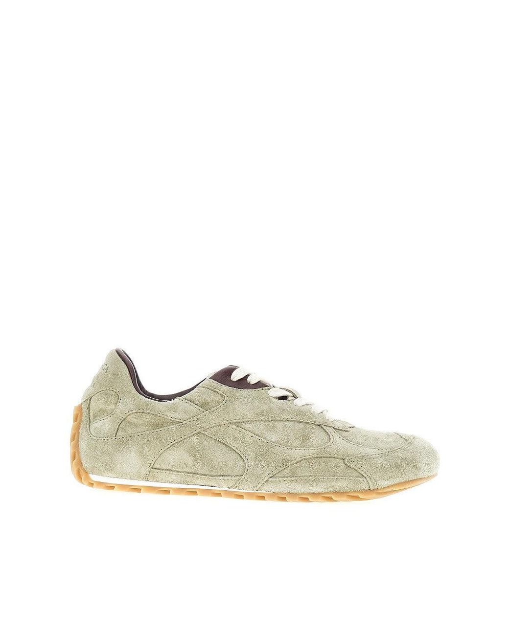 Bottega Veneta Green 'Orbit Flash' Suede Leather Sneakers