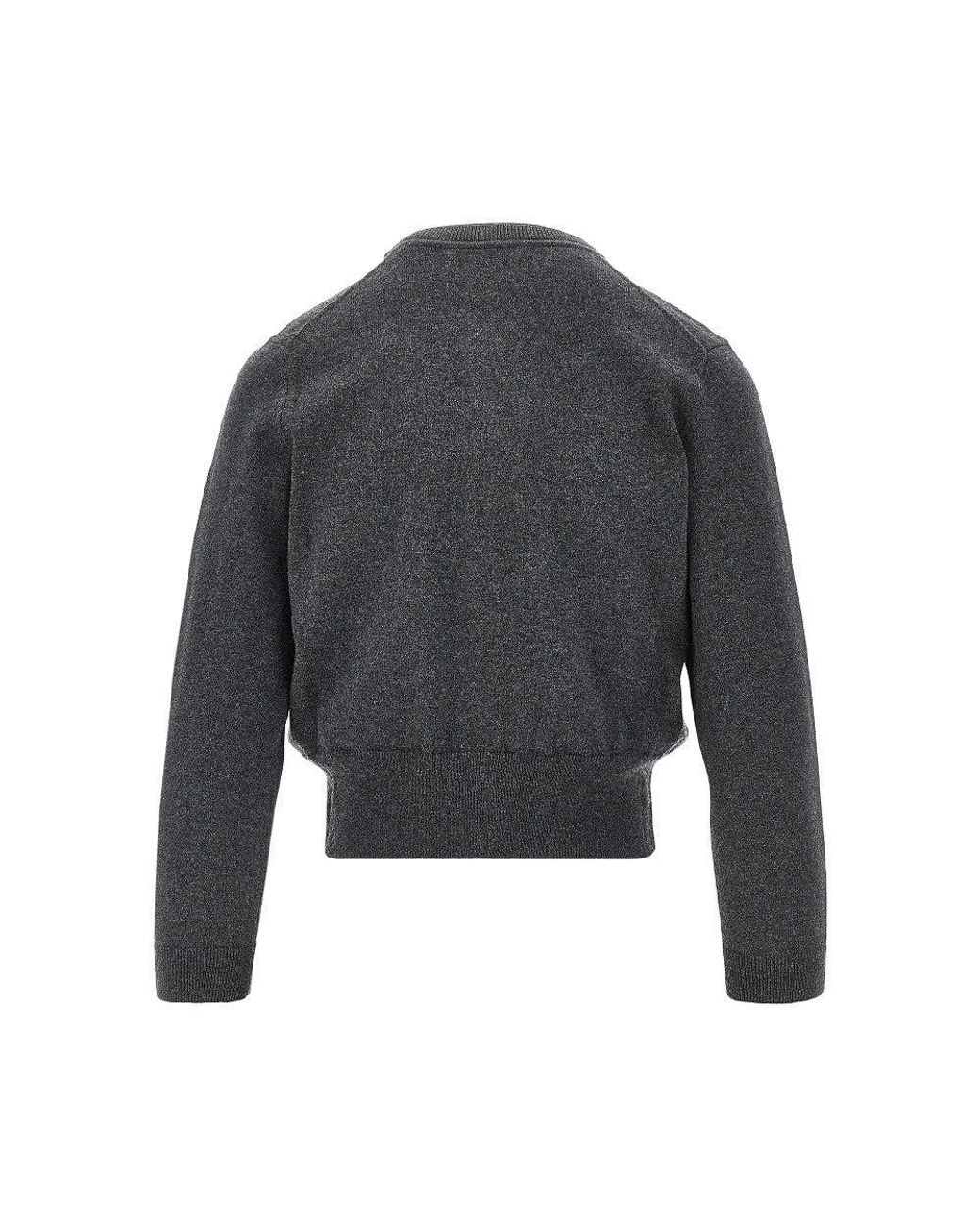 Isabel Marant Gray 'Lona' Cotton And Wool Cardigan