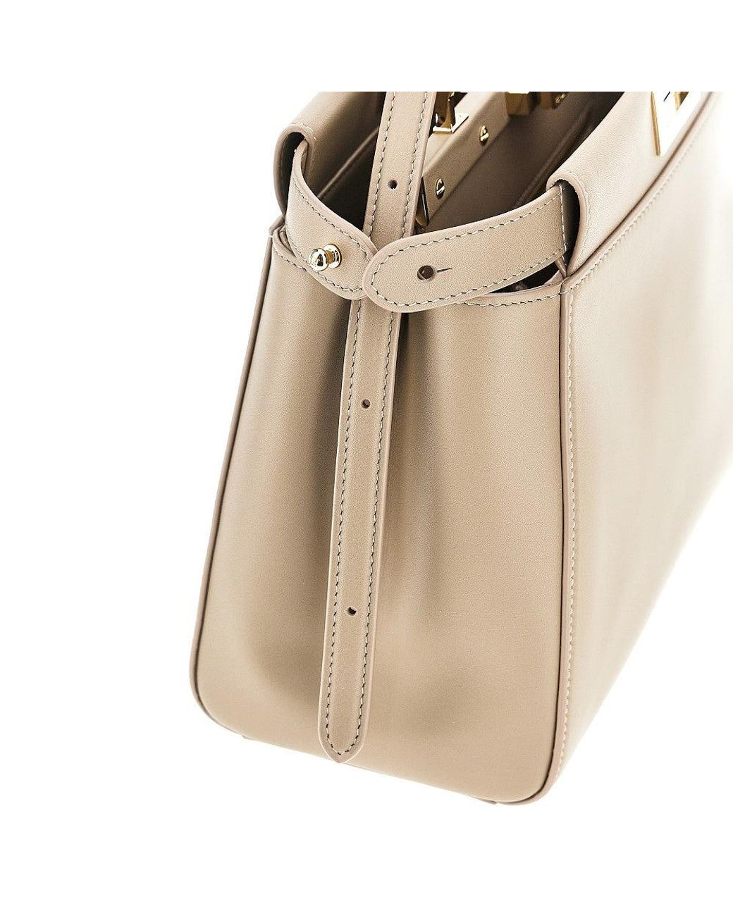 Fendi Natural Leather Small 'My Peekaboo' Bag
