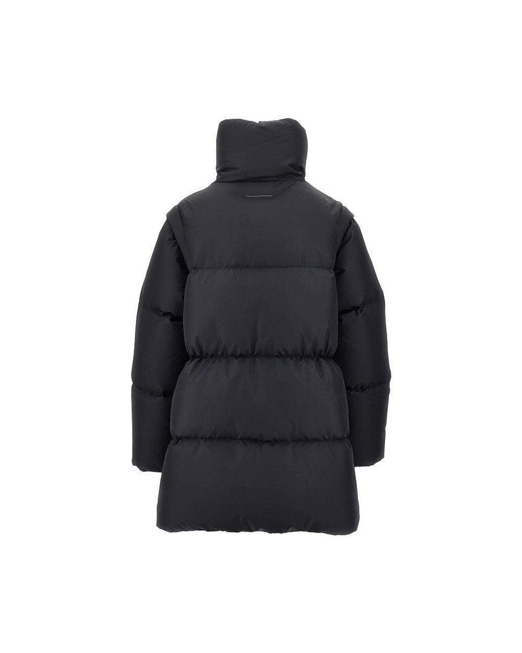 MM6 by Maison Margiela Blue Down Jacket With Detachable Sleeves