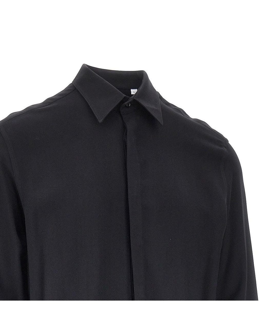 MARSĒM Blue Viscose Twill Shirt for men