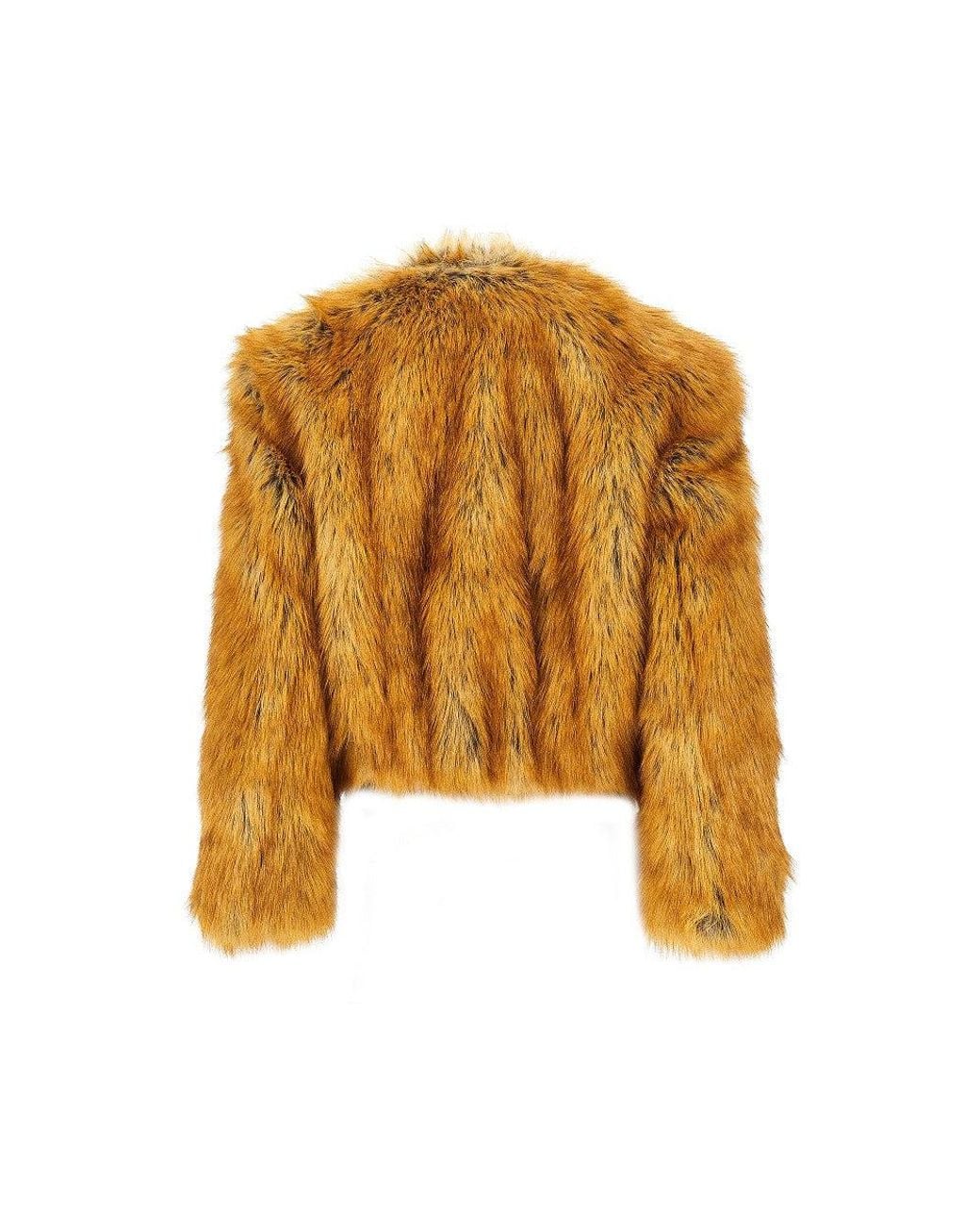 Stand Studio Yellow 'Karly' Faux Fur Jacket