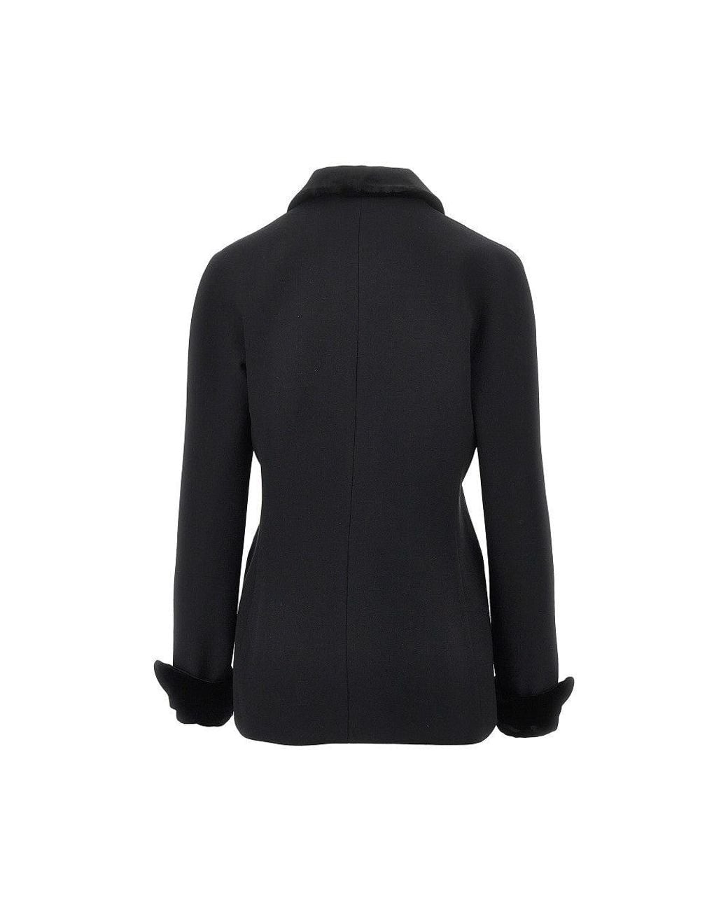 The Row Black 'Jeko' Wool Jacket