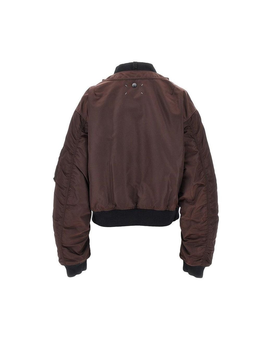 Maison Margiela Brown Reversible Padded Bomber Jacket