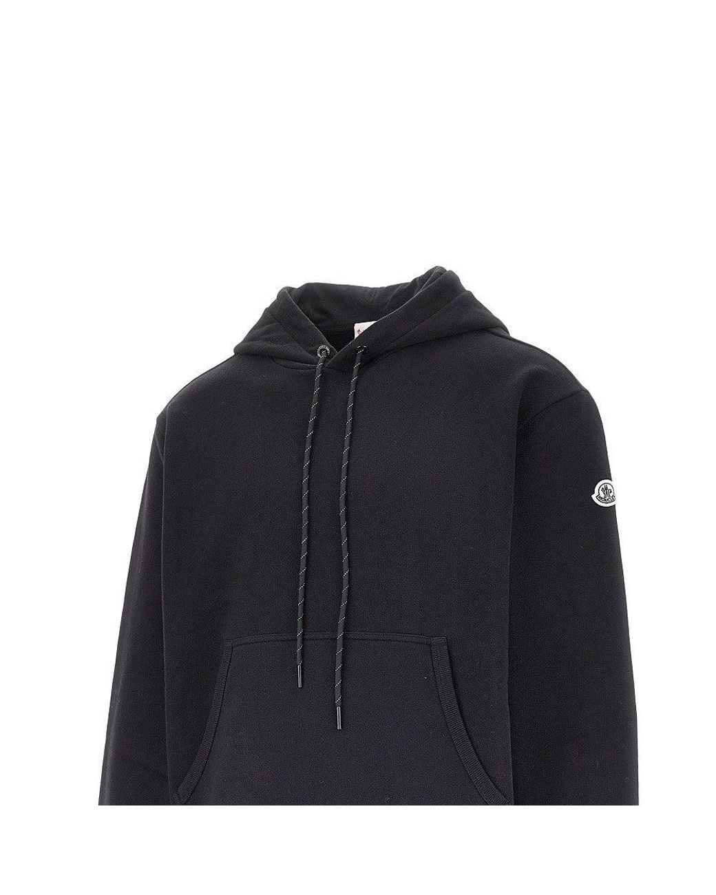 Moncler Blue Logo Print Hoodie for men