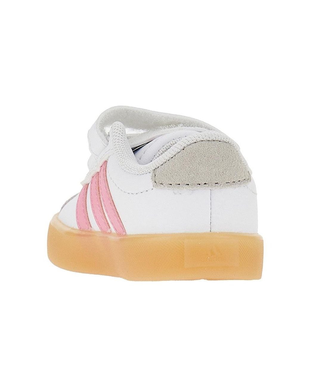 Adidas Originals White 'Vl Court 3.0' Leather Sneakers Kids