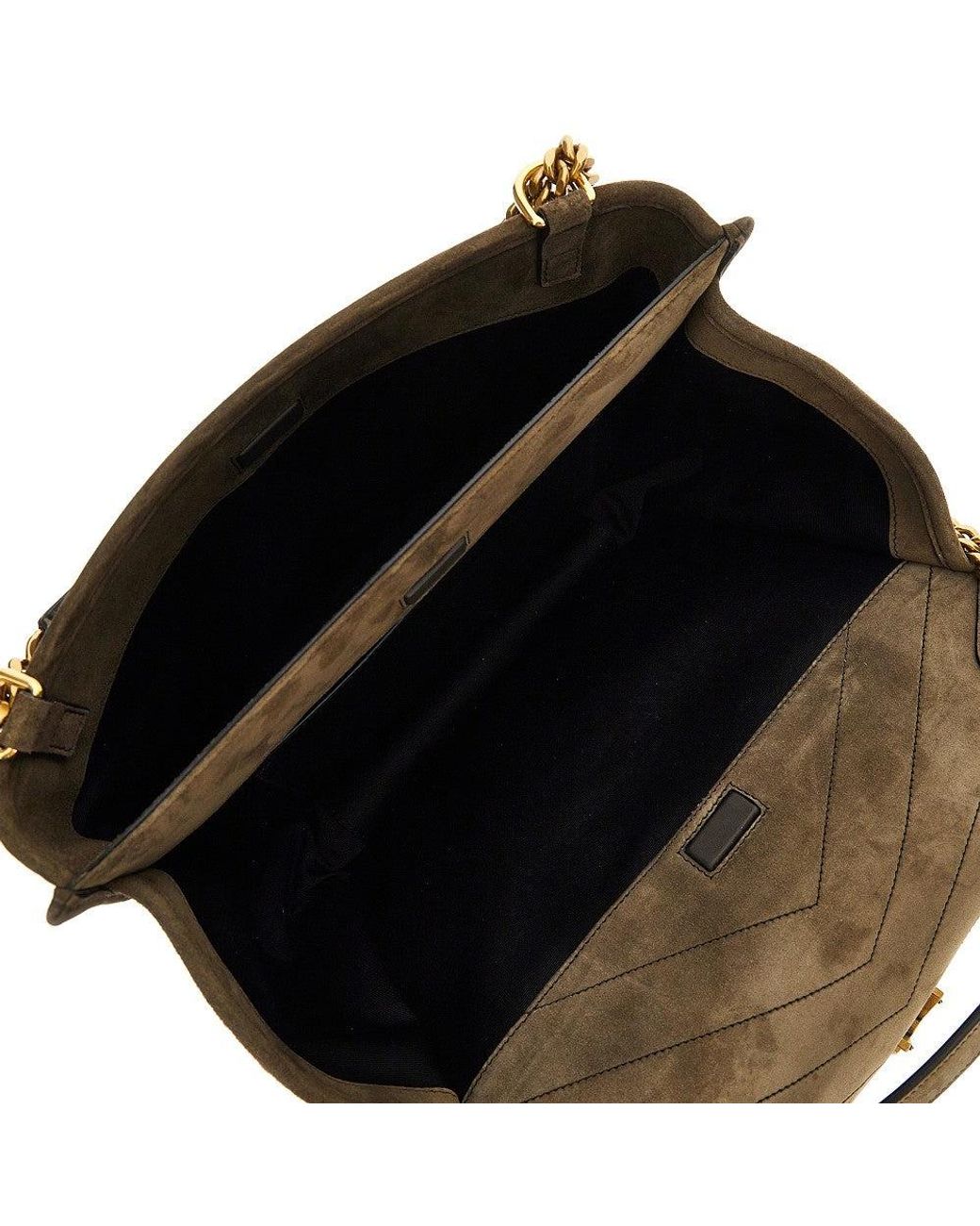 Saint Laurent Natural Suede Leather 'Niki Tripouch' Bag