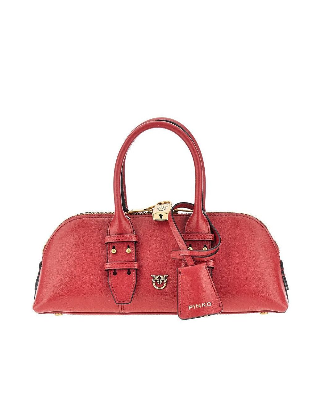 Pinko Red Leather Small 'Escape Bag' Bag