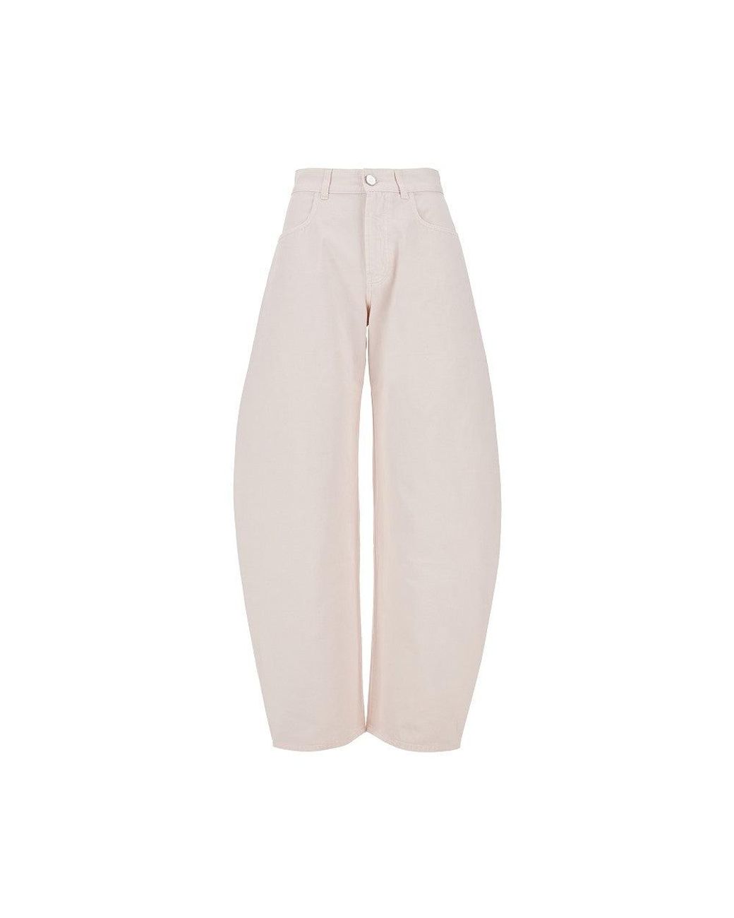 Alaïa White Denim Rounded Pants