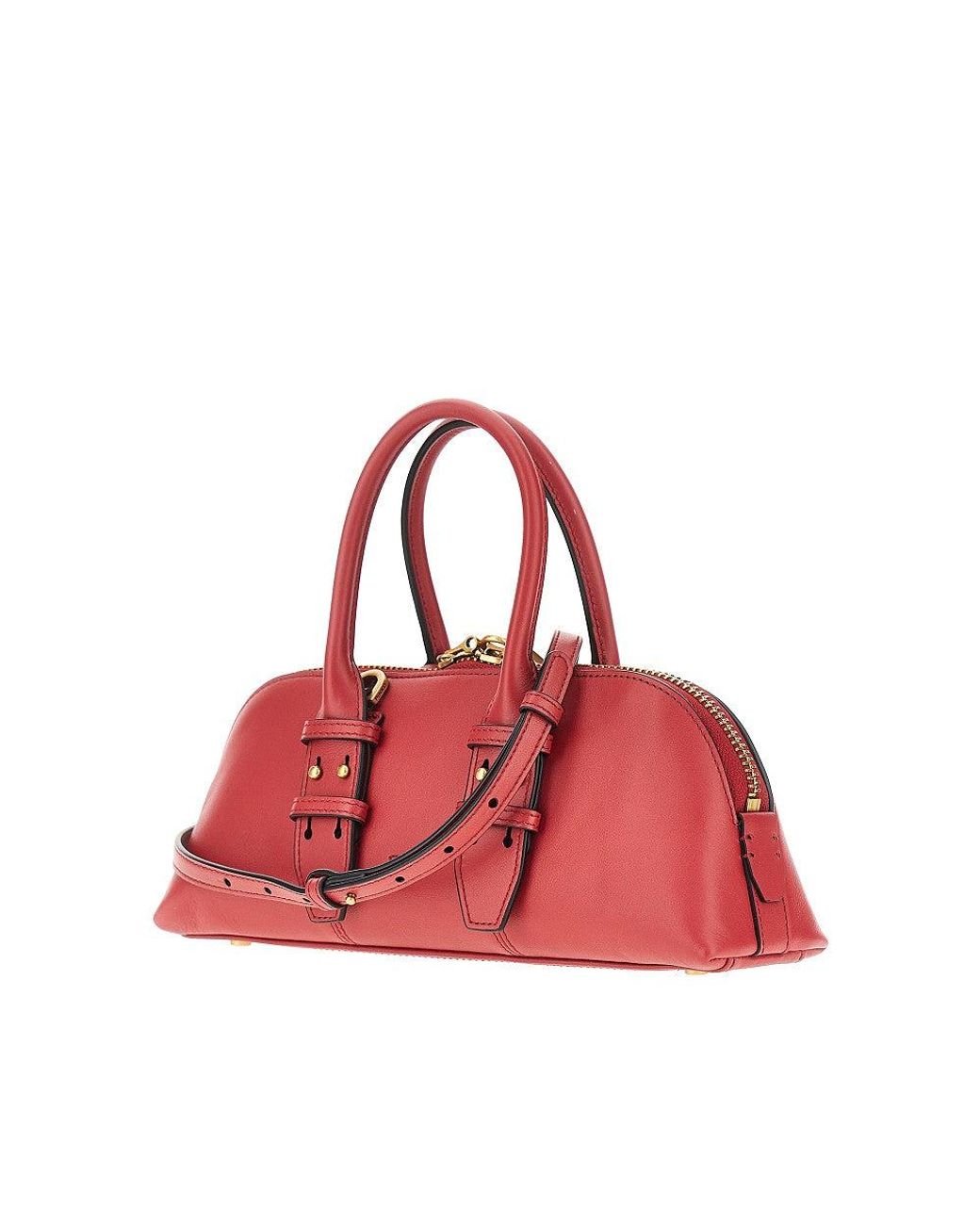Pinko Red Leather Small 'Escape Bag' Bag