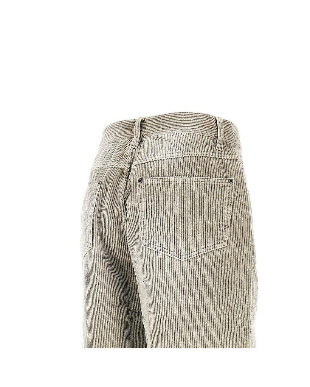 Thisisneverthat Gray Garment-Dyed Corduroy Pants for men