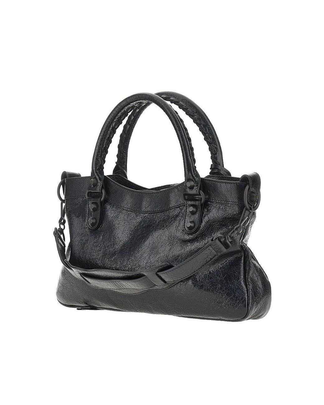 Balenciaga Black Arena Leather 'Le City First' Bag