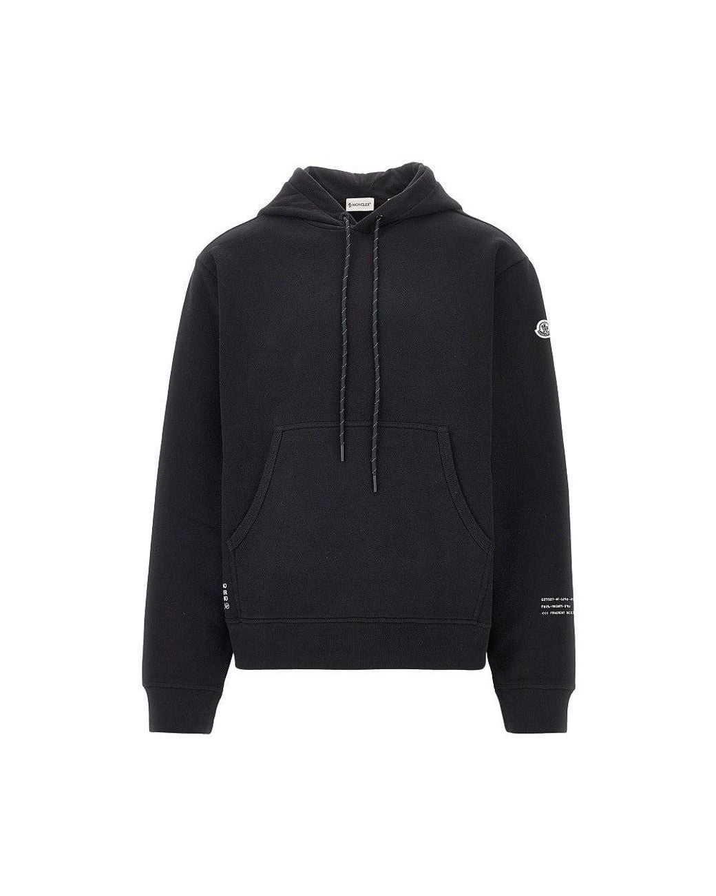 Moncler Blue Logo Print Hoodie for men