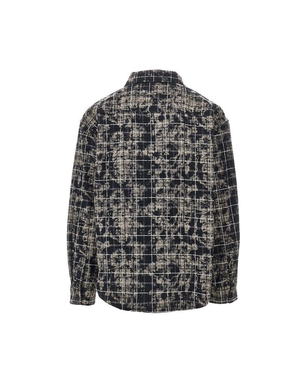 Woodbird Gray 'Wbjong Wash' Check Cotton Shirt for men