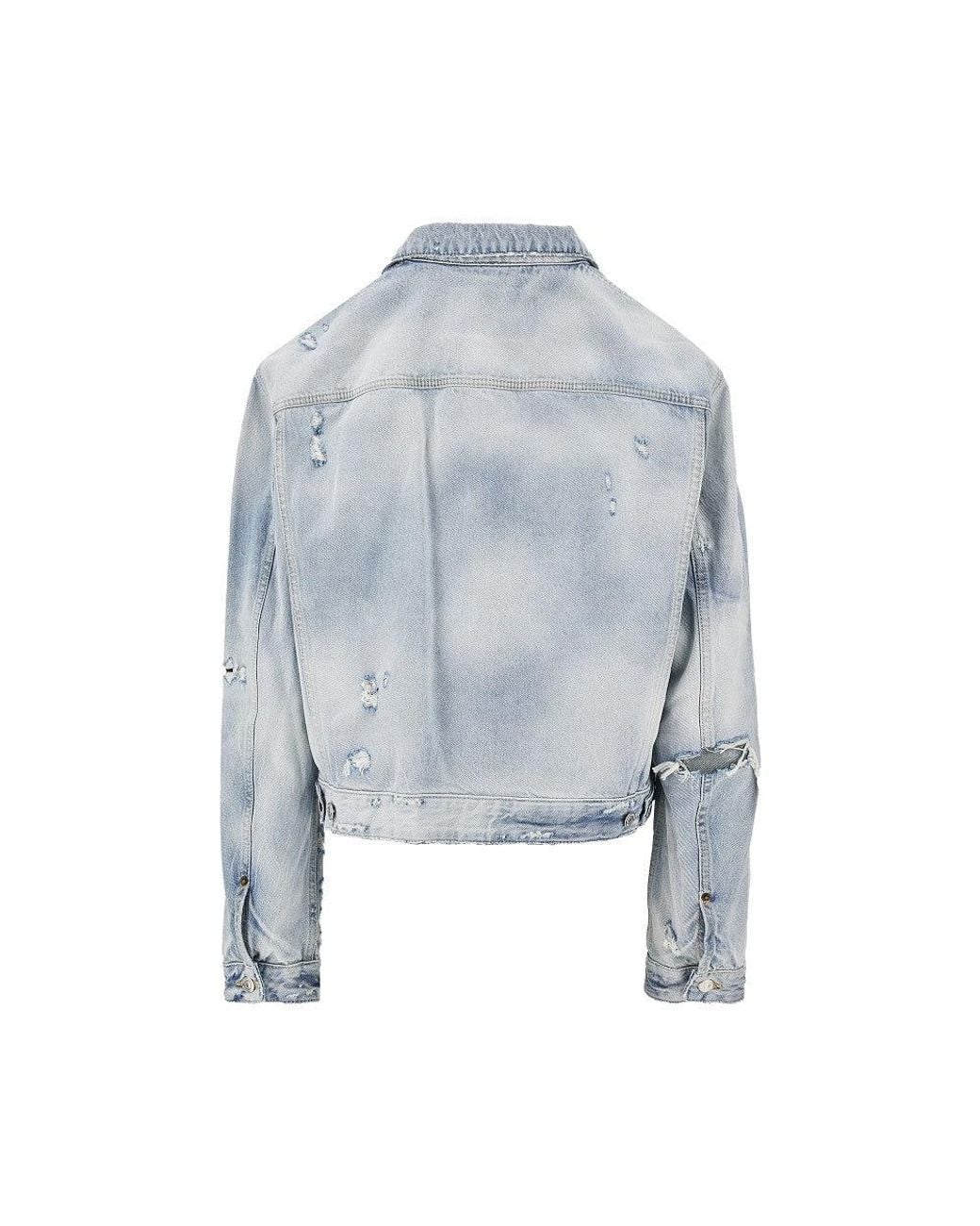 DSquared² Blue Vintage Effect Denim Jacket for men