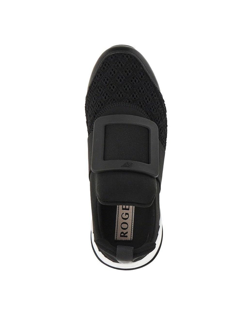 Roger Vivier Black Viv' Run Fabric Sneakers