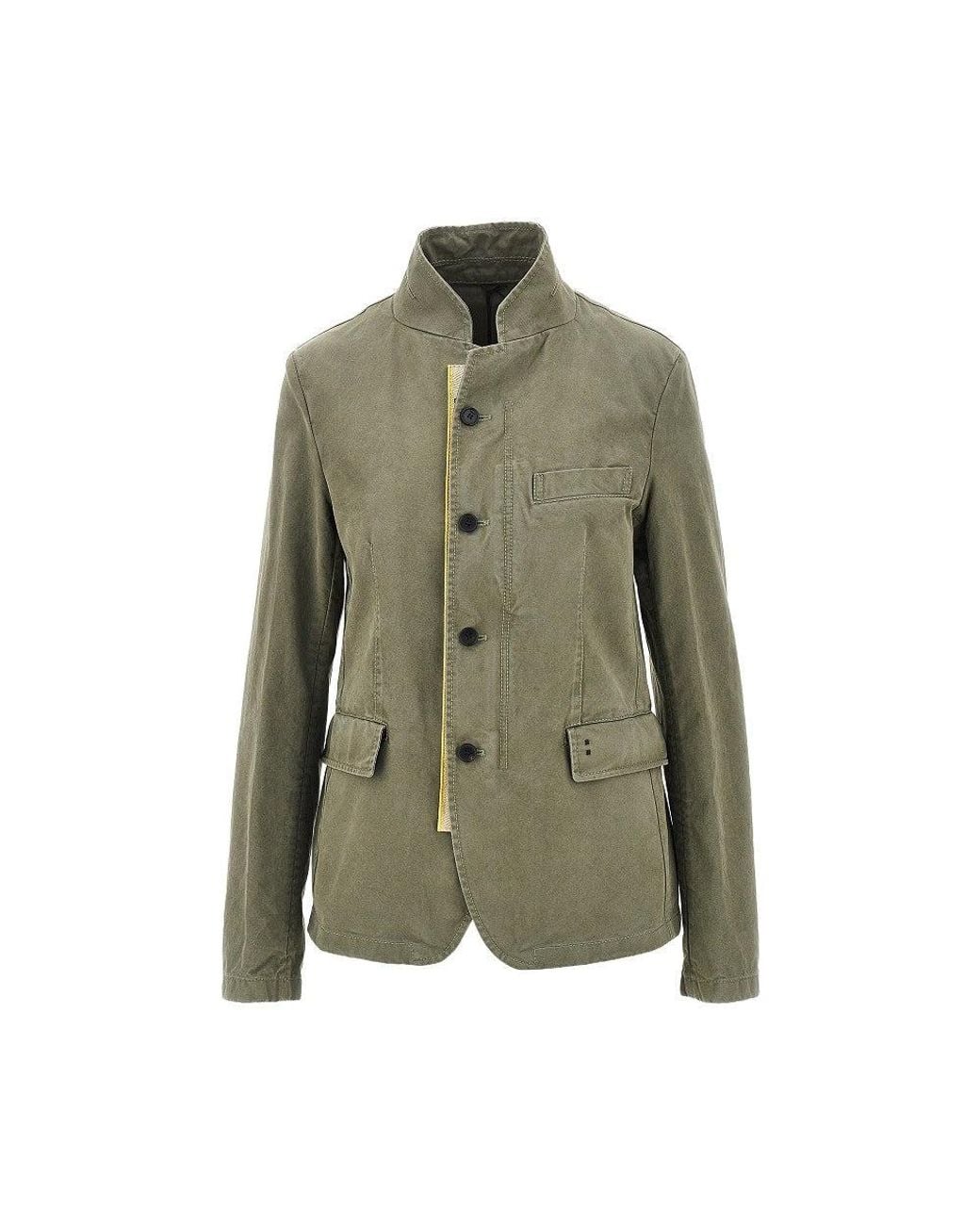 Fendi Green Stencil 1925 Print Drill Jacket