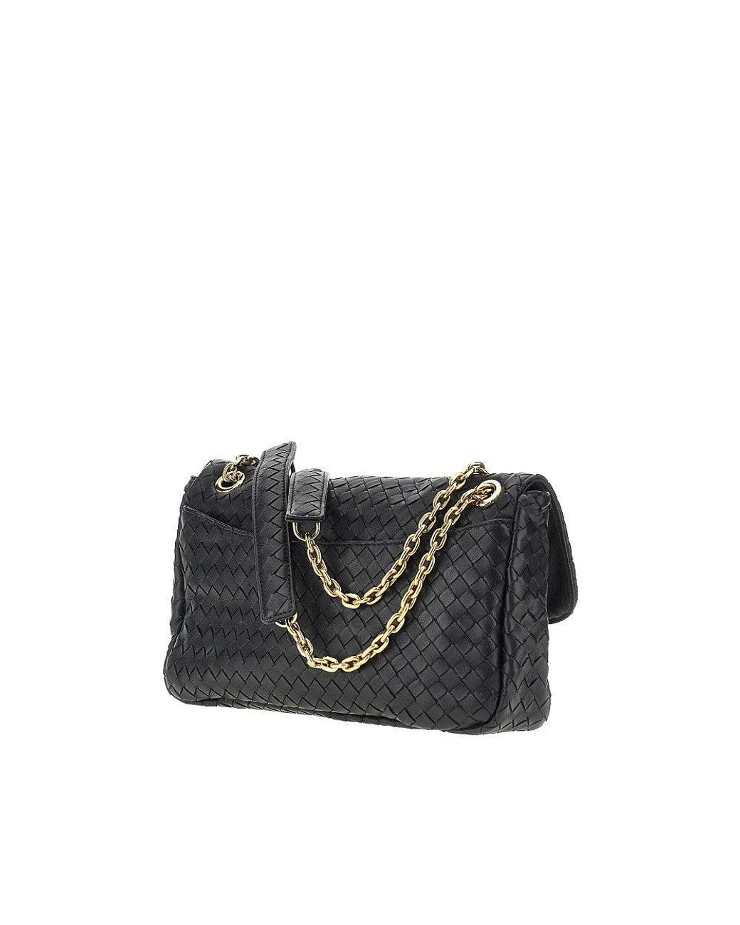 Bottega Veneta Black Intrecciato Nappa Leather 'Madison' Bag