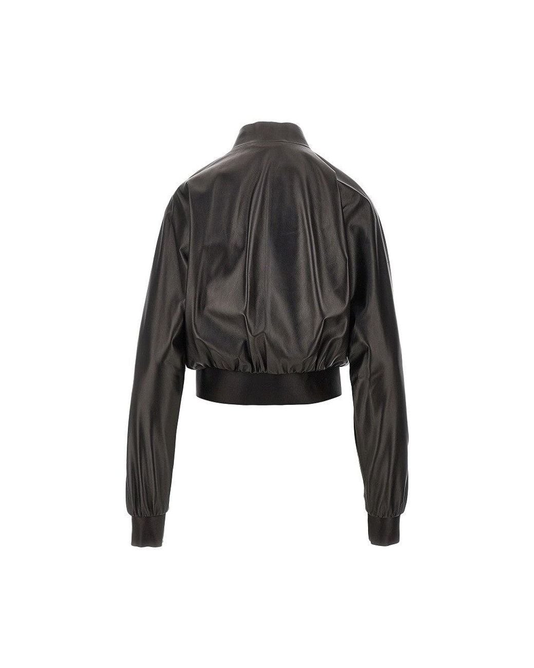 Gucci Black Nappa Leather Bomber Jacket