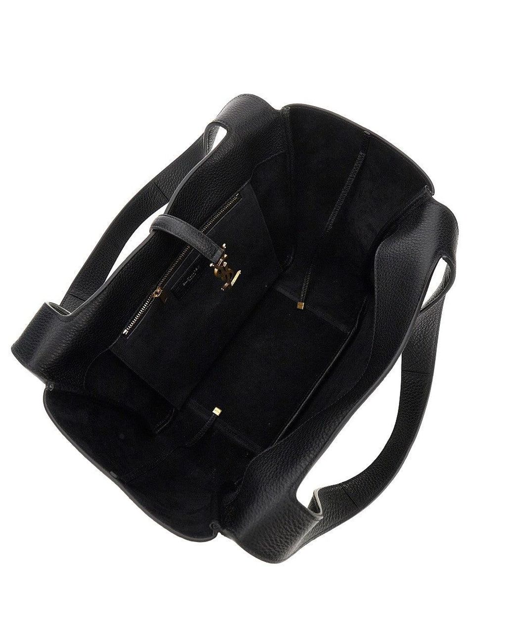 Saint Laurent Black Grained Leather Small 'Le 5 À 7' Bag