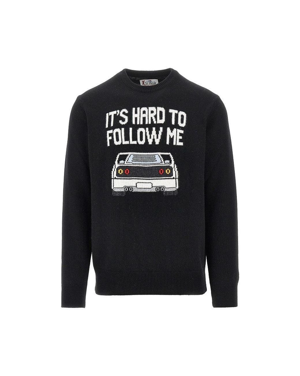 Mc2 Saint Barth Black 'Heron' Wool-Blend Sweater for men