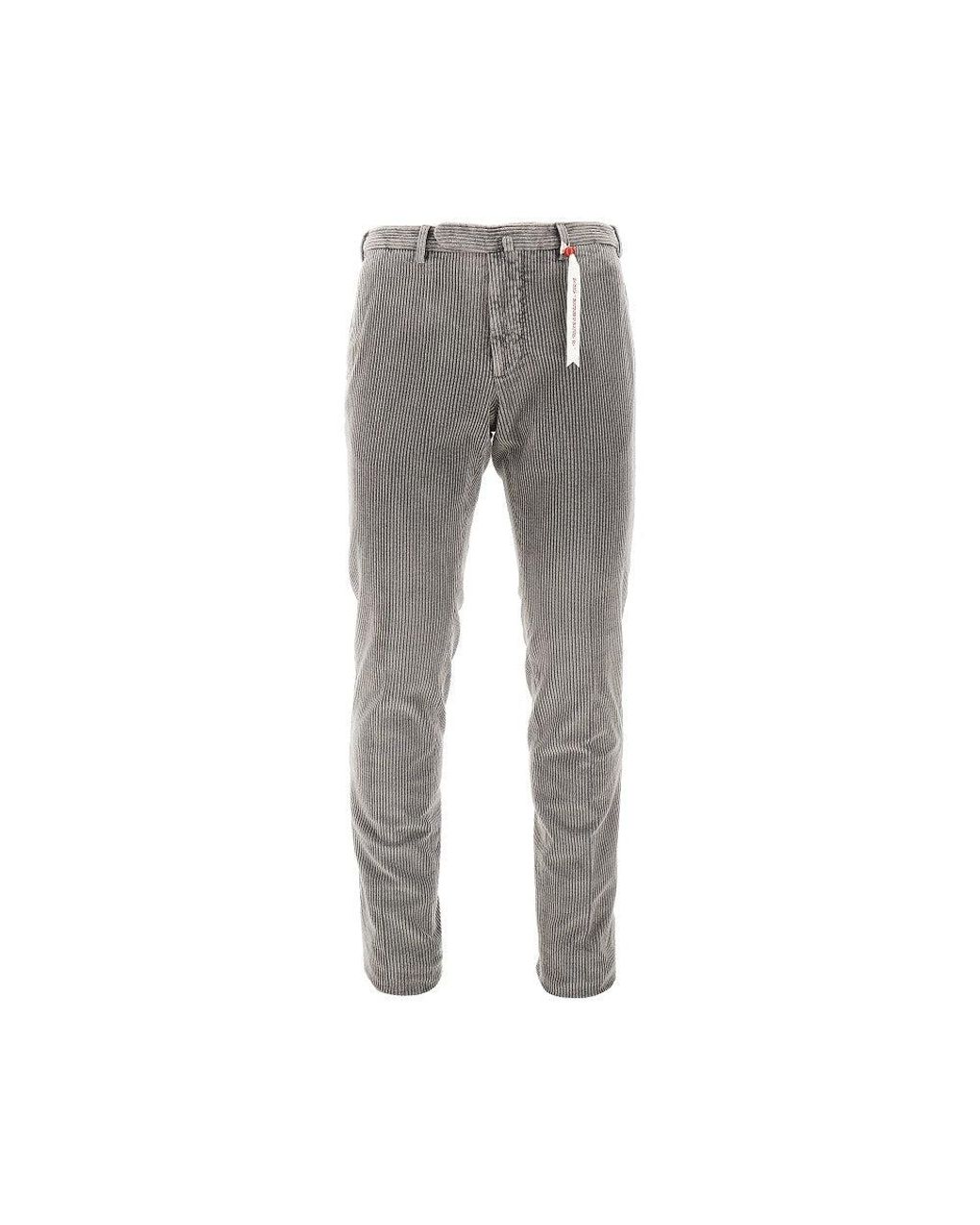 Santaniello Gray 'Evoluto' Corduroy Pants for men