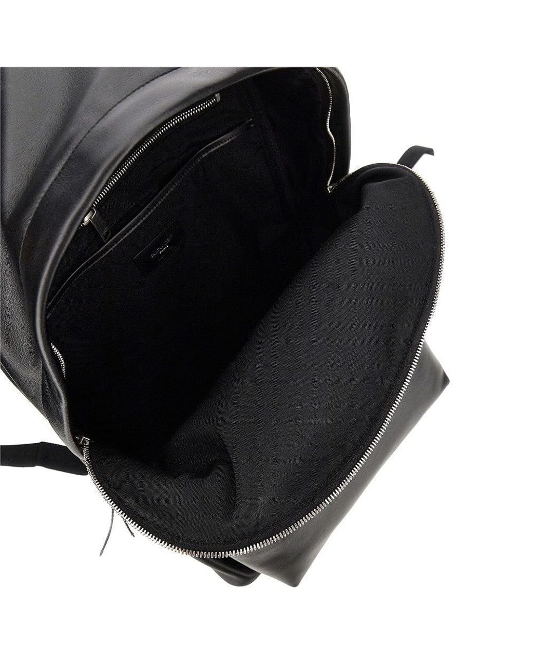 Saint Laurent Black 'City' Leather Backpack for men