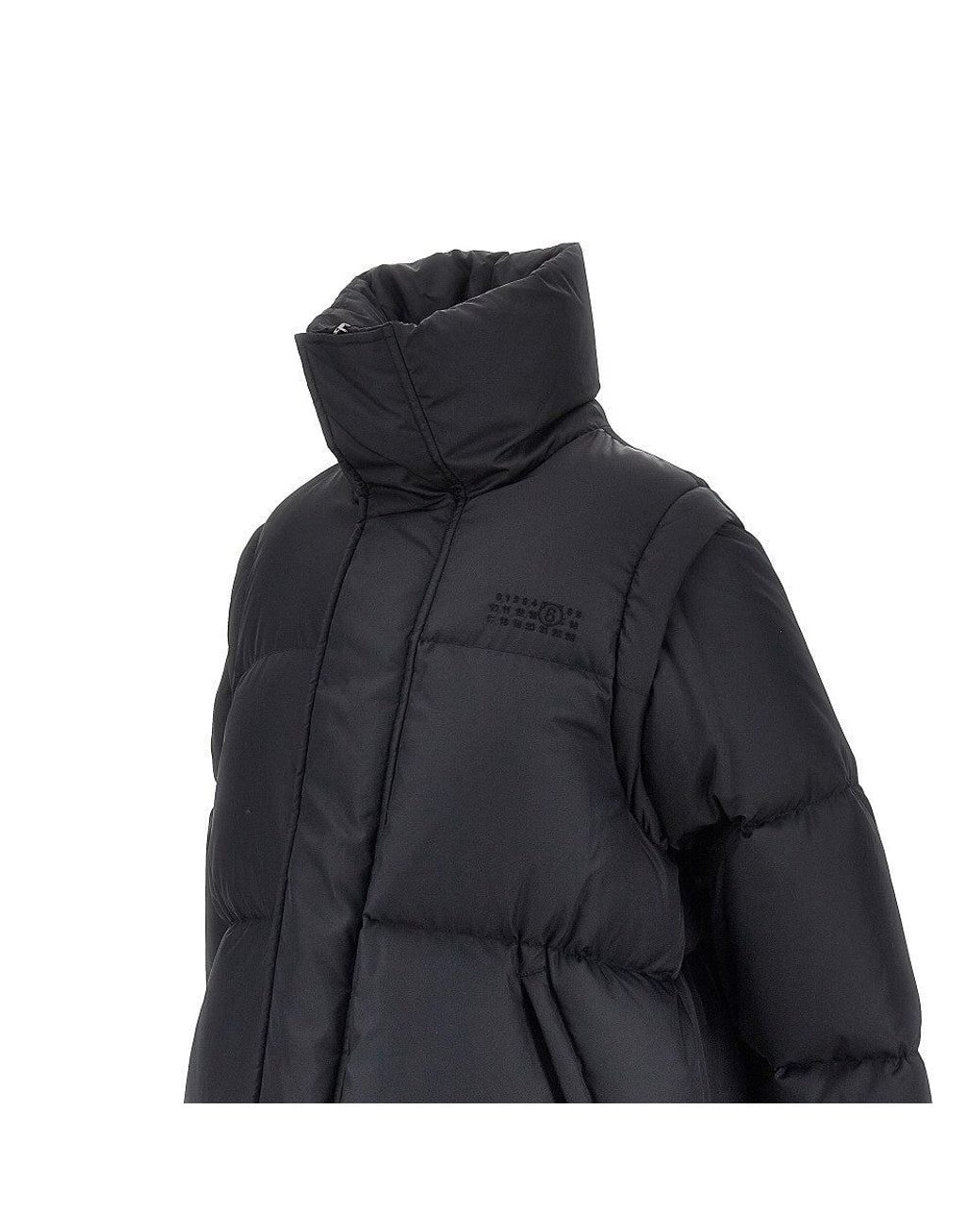 MM6 by Maison Margiela Blue Down Jacket With Detachable Sleeves