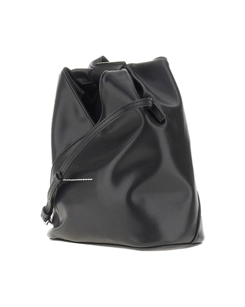 MM6 by Maison Margiela Black Faux Leather Japanese Kids Bag Kids