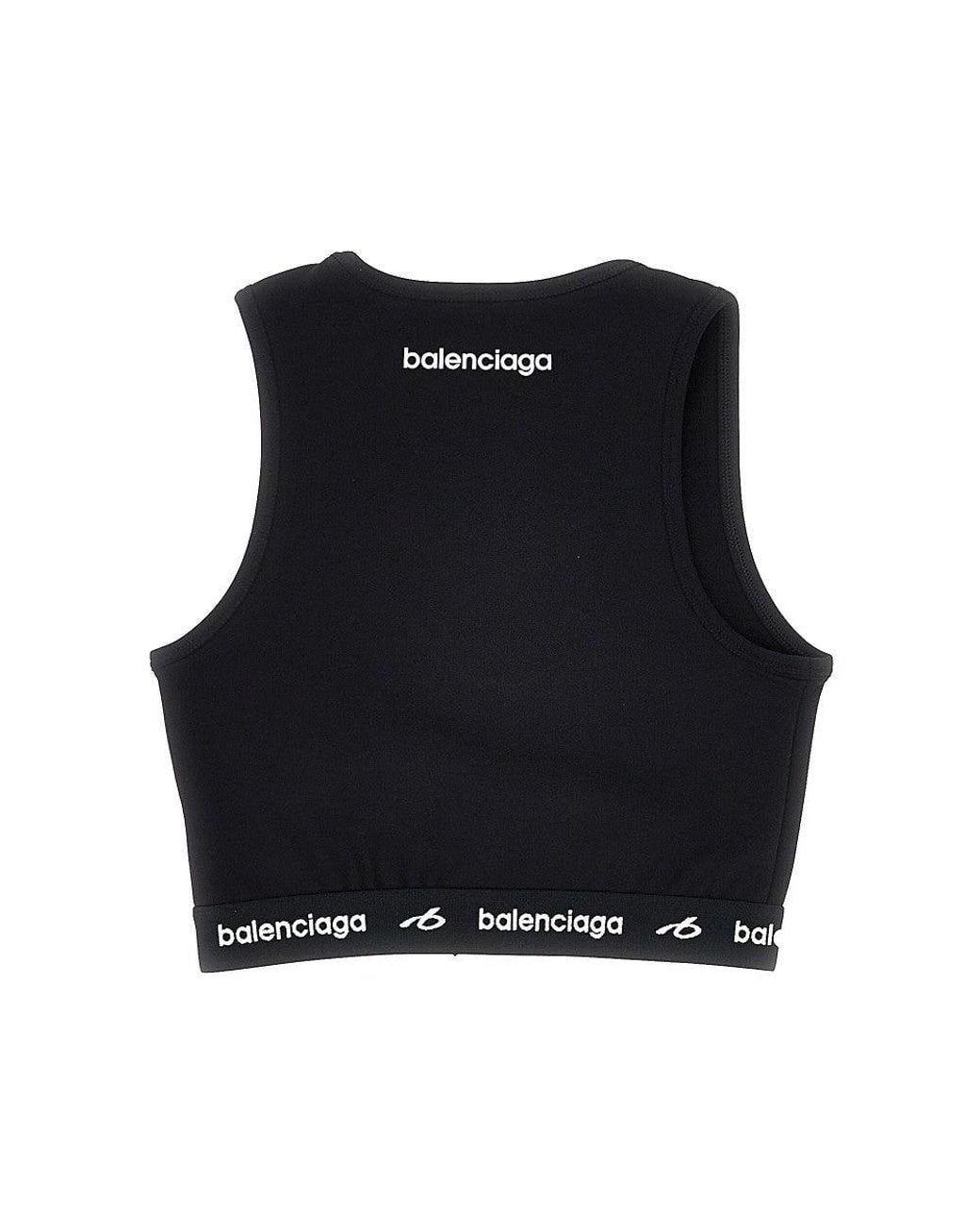 Balenciaga Black Techwear Sporty Bra