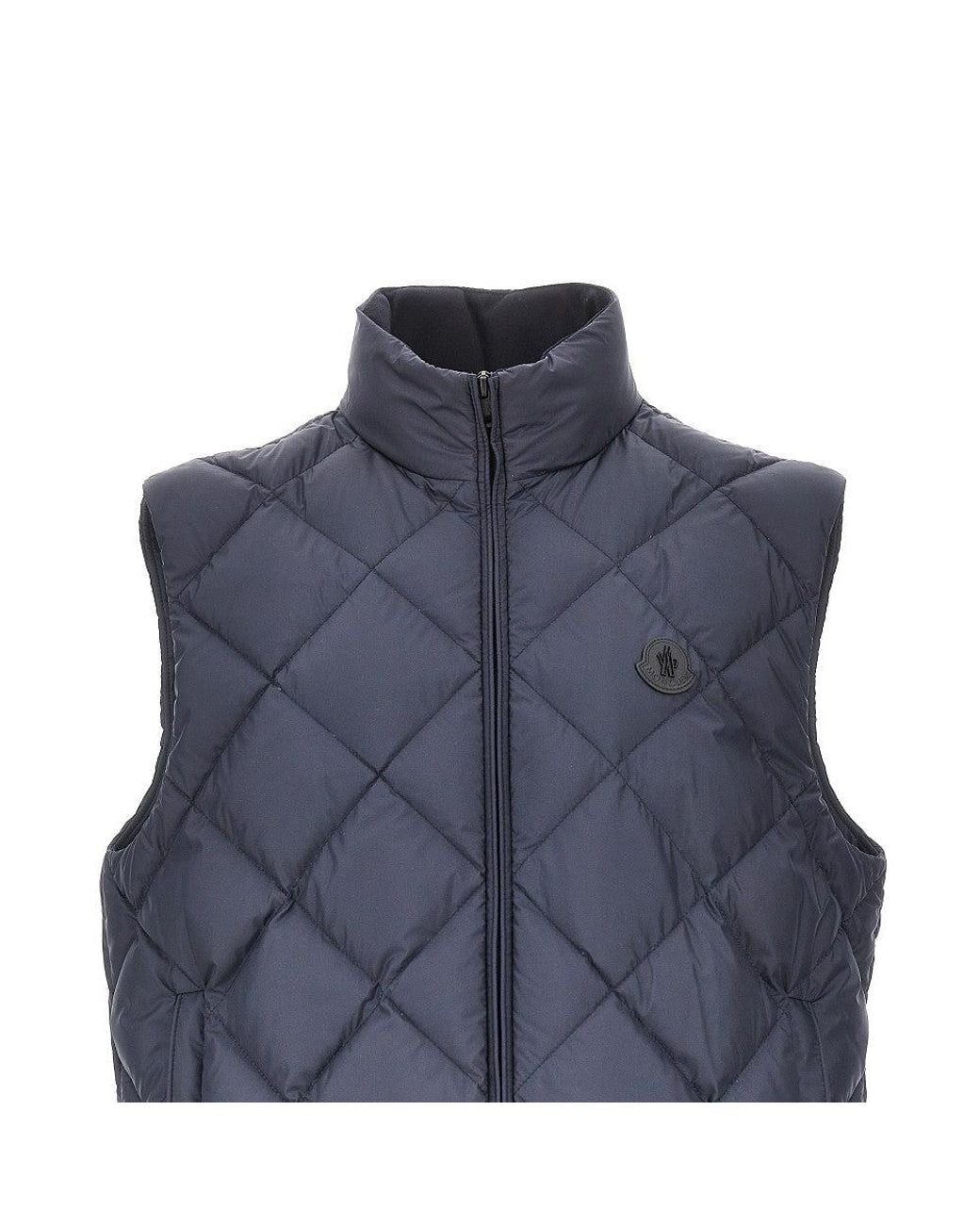 Moncler Blue 'Chobe' Quilted Vest for men