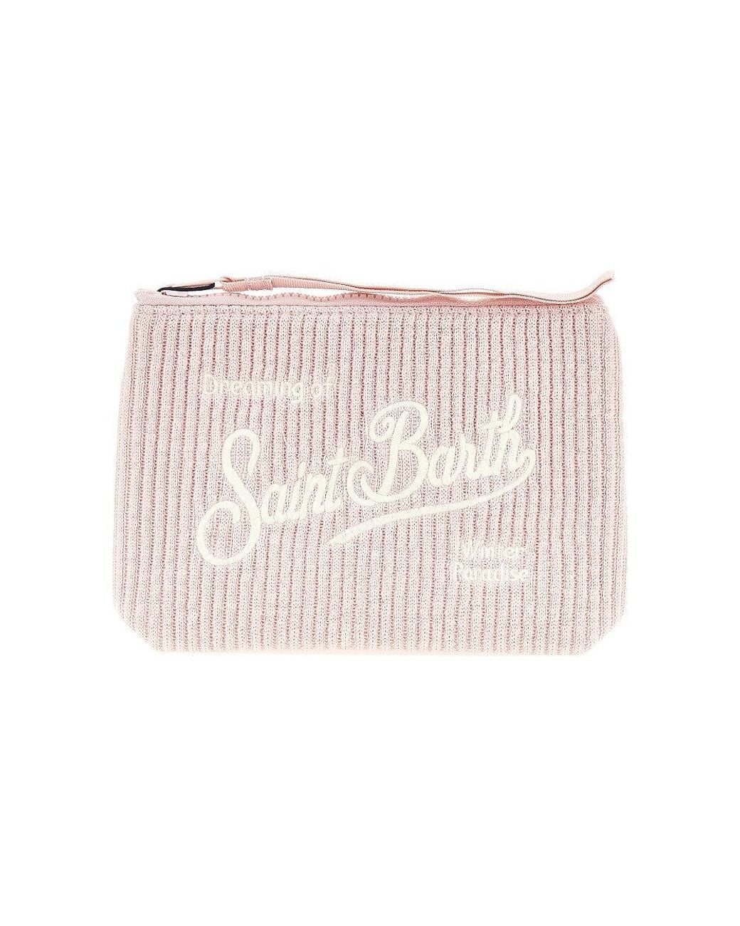 Mc2 Saint Barth Pink 'Aline' Knitted Pouch