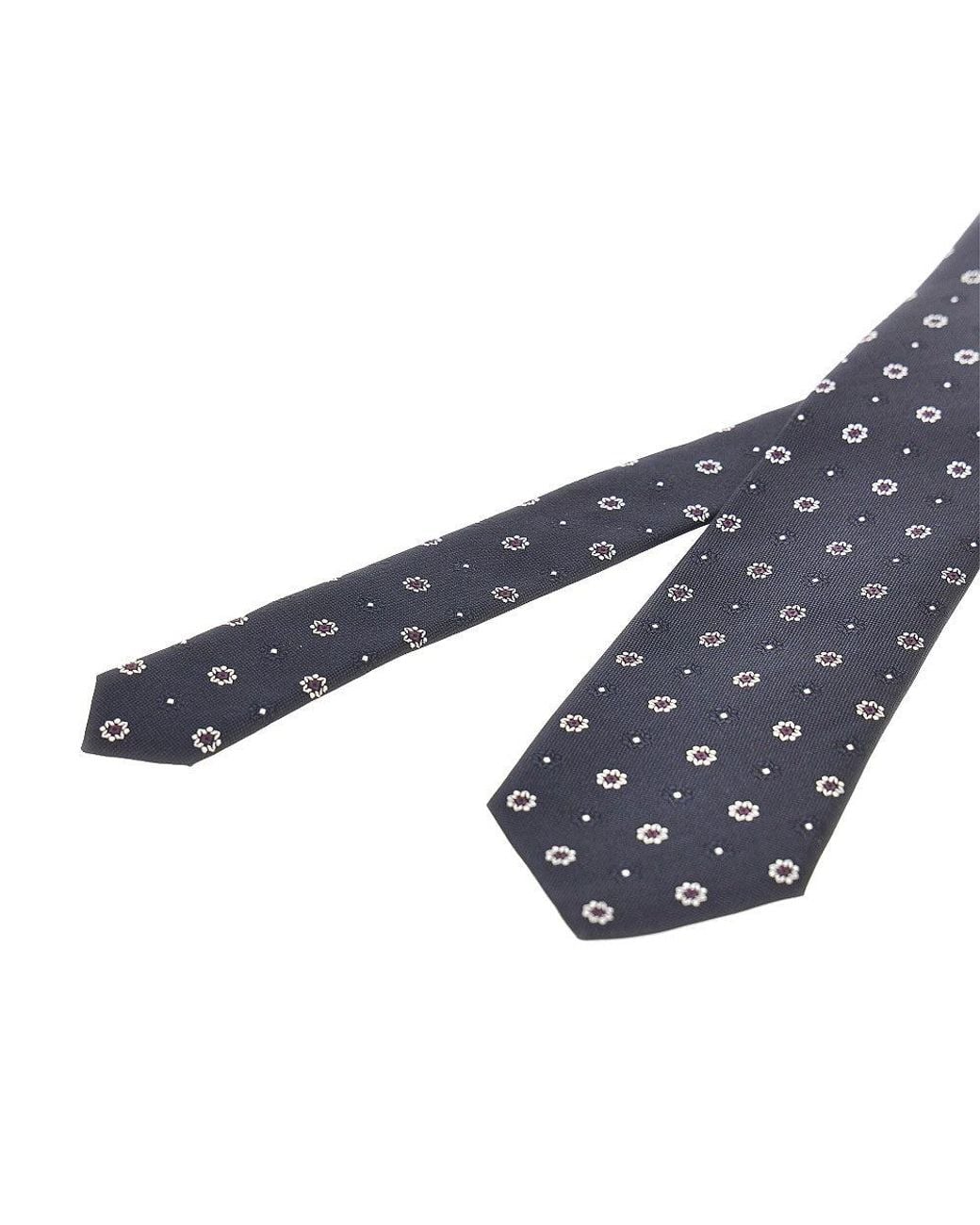 Saint Laurent Blue Silk Jacquard Necktie for men