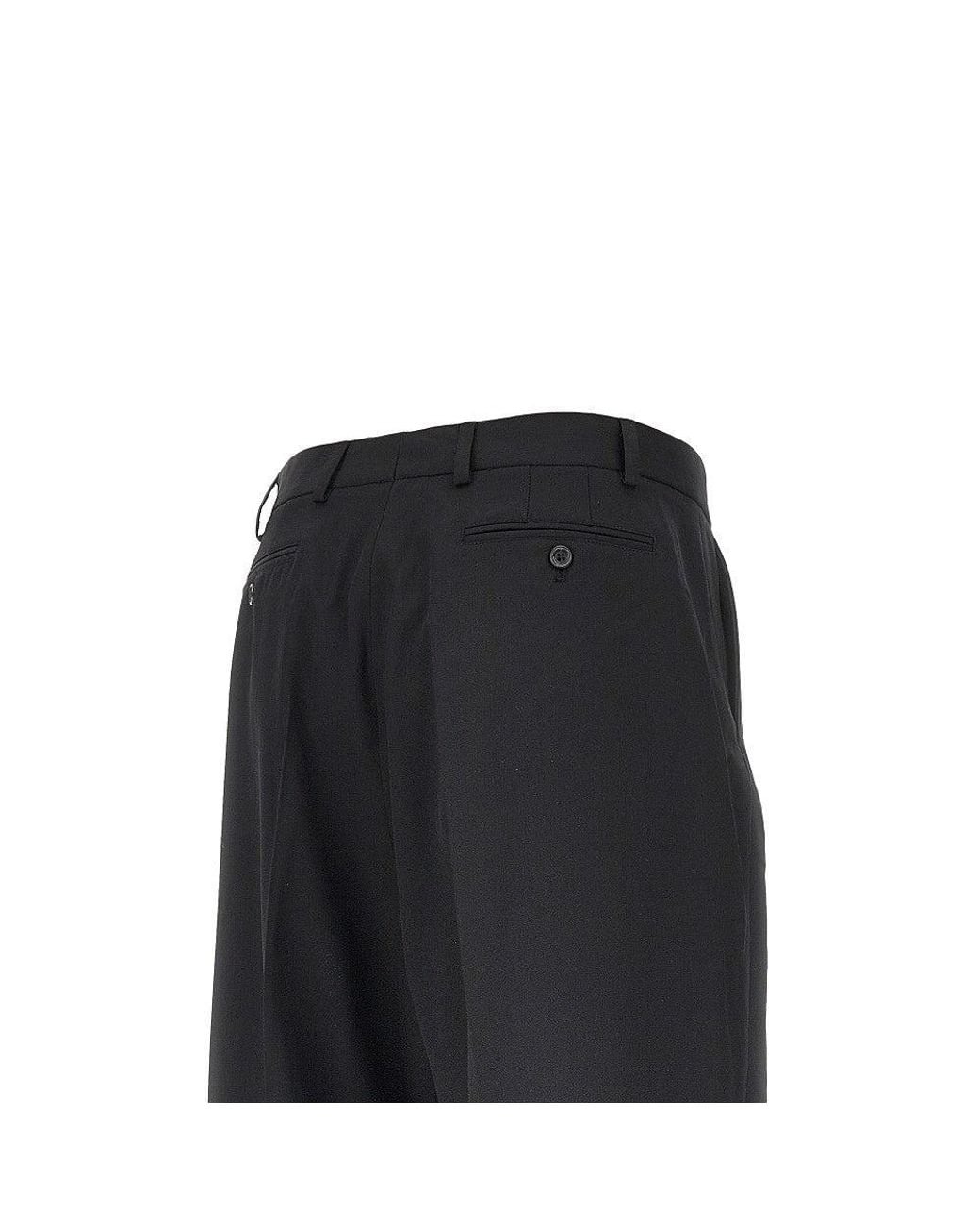 Cmmn Swdn Black 'Midas' Wool Twill Pants for men