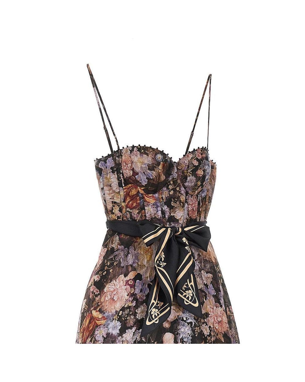 Zimmermann Black 'Valiant' Organdy Midi Dress